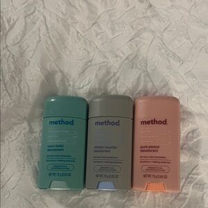 Method Deodorant Trio - Blue, Gray, Pink